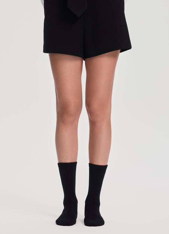 Ribbed Crew Socks