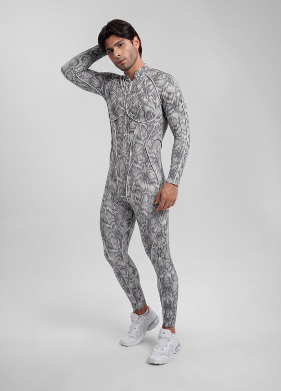 Silver Snake Closed-Back Herosuit
