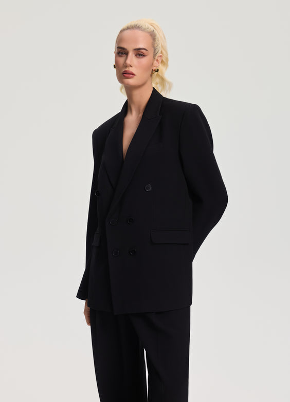 Double-Breasted Oversized Blazer