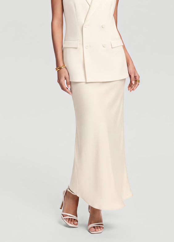 Satin Midi Skirt