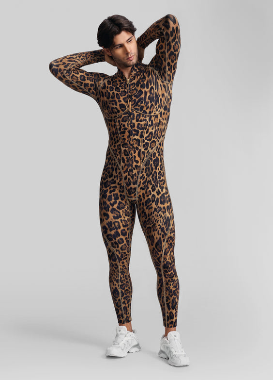 Golden Leopard Closed-Back Herosuit