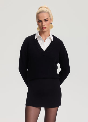 V-Neck Wool Sweater