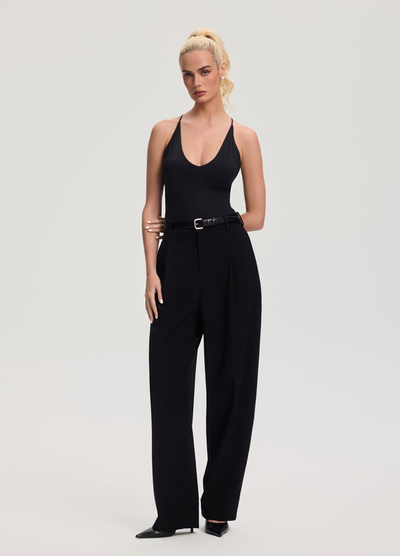 Mid Rise Wide-Leg Pants