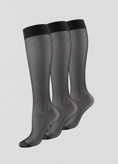 Sheer Knee-High Socks 3-Pack