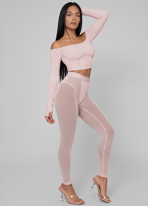 Off-the-Shoulder Long Sleeve Top