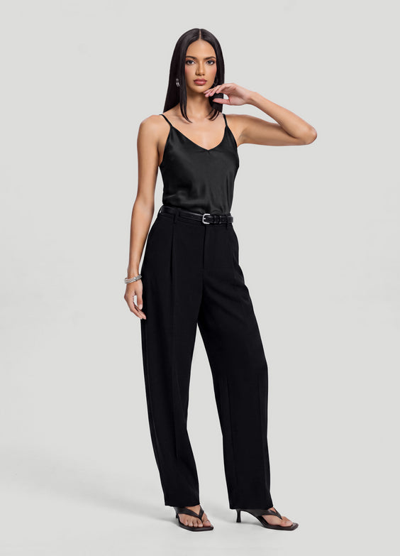 V-Neck Satin Cami Top