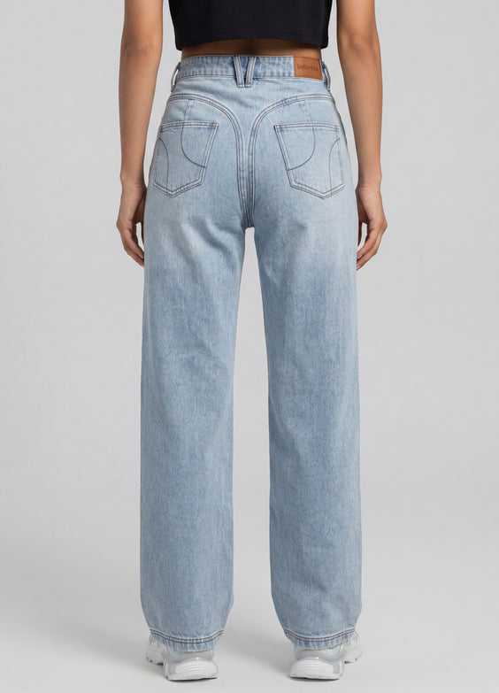 Contouring High Waist Wide Leg Jeans