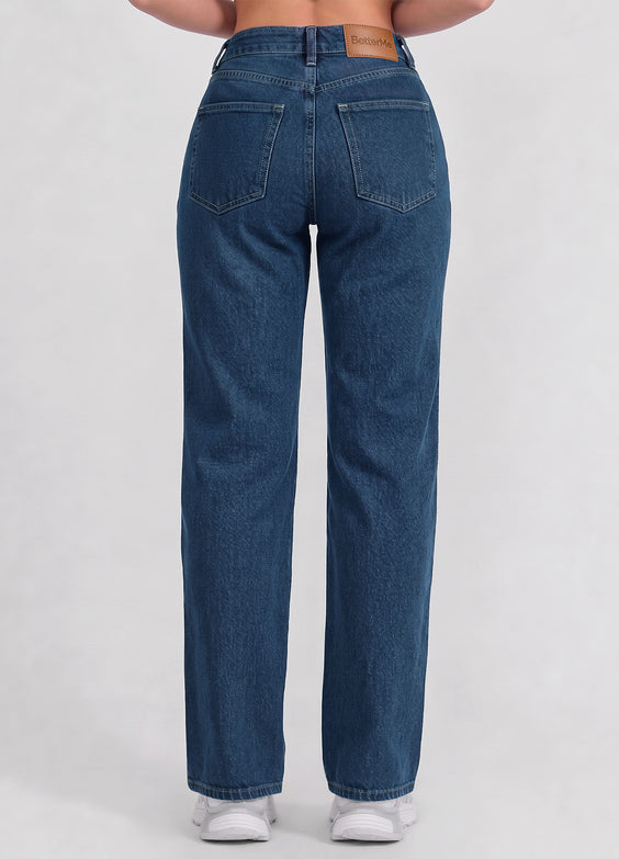 High Waisted Straight Jeans
