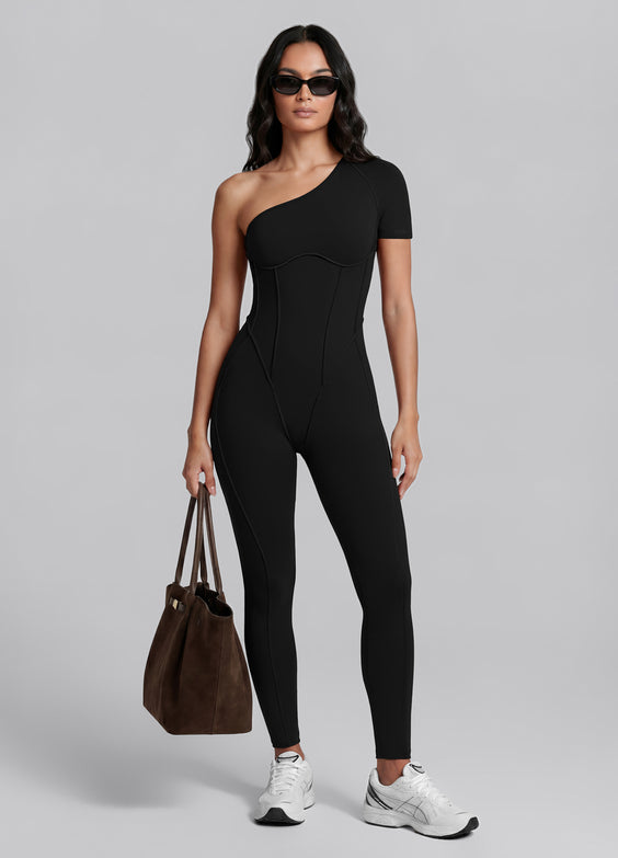 One-Shoulder Full-Length Catsuit