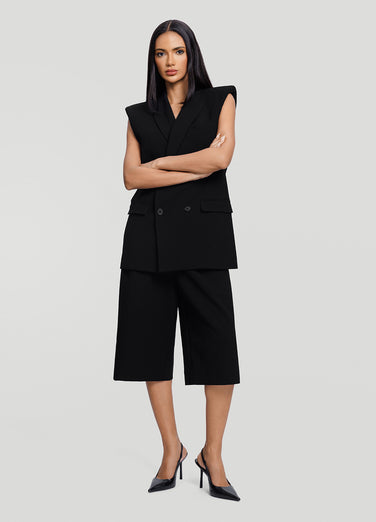 Double-Breasted Longline Vest