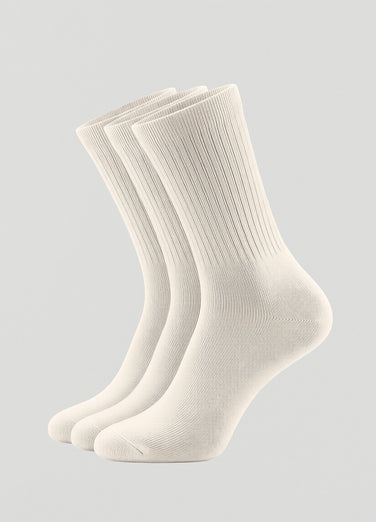 Unisex Ribbed Crew Socks 3-Pack
