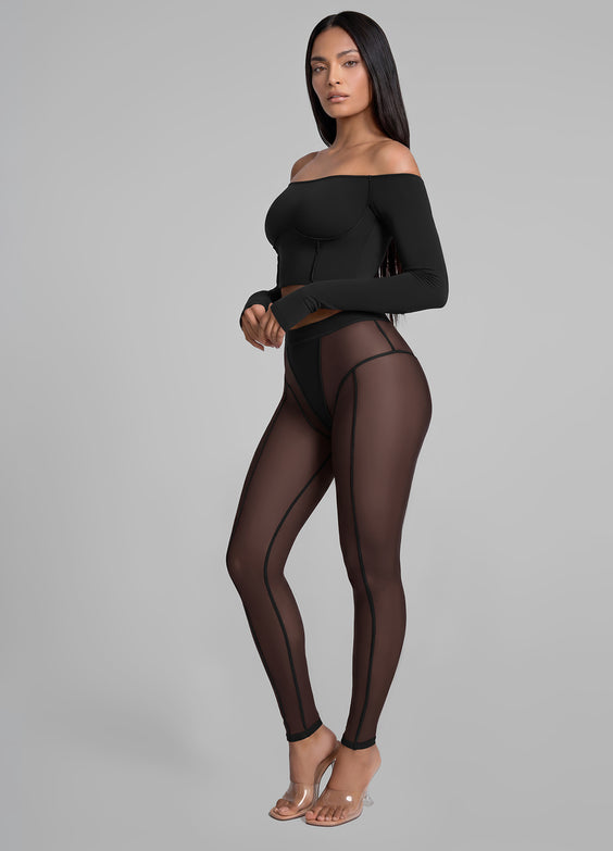 Off-the-Shoulder Long Sleeve Top