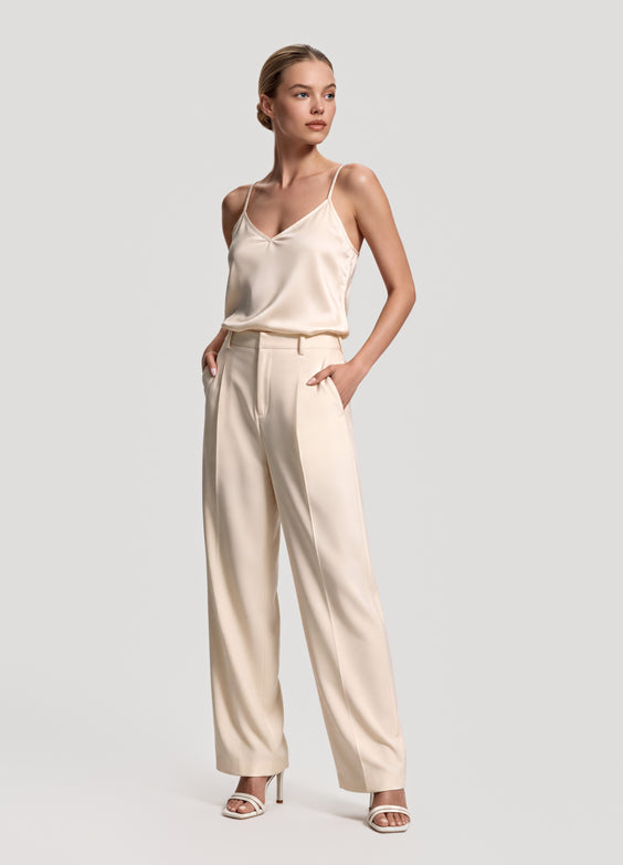 Mid Rise Wide-Leg Pants