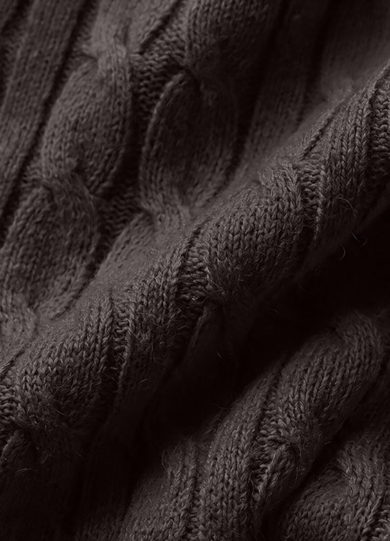 Maglione corto a trecce