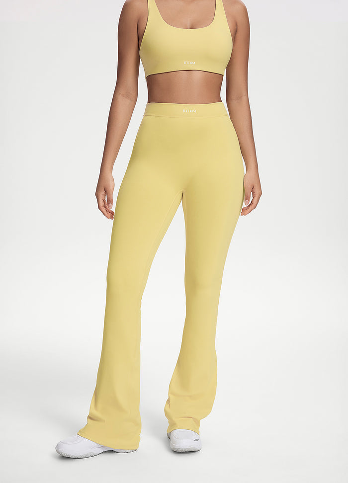 Scrunch Back Flared Leggings