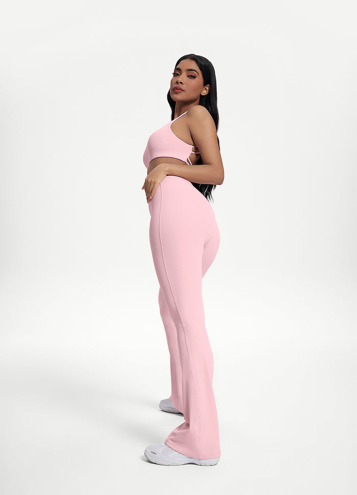 Scrunch Back Flared Leggings