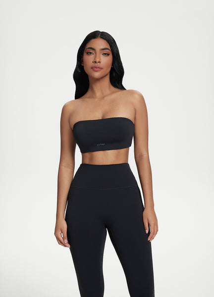 Back-Clasp Bandeau Top (Color: Black) | BetterMe Store