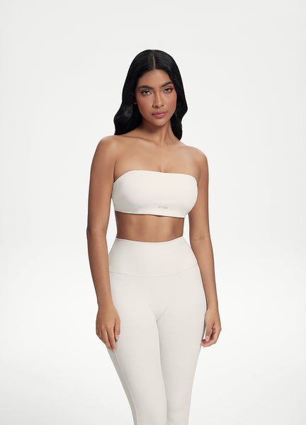 Back-Clasp Bandeau Top (Color: White) | BetterMe Store