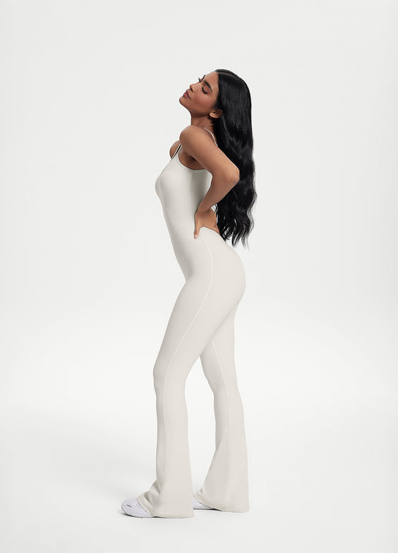 Flared Scrunch Jumpsuit