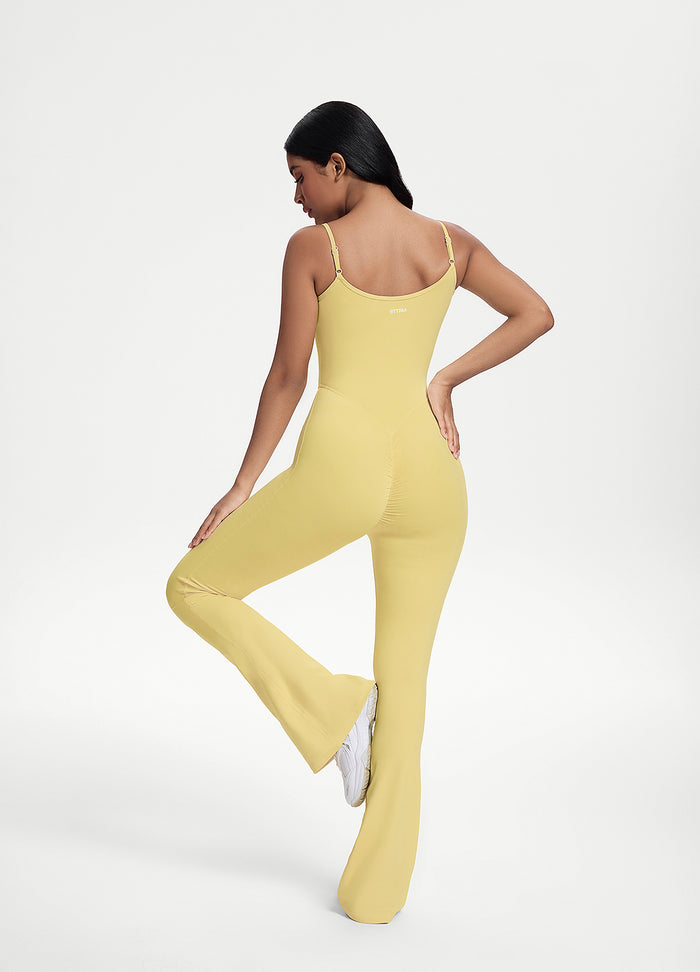 Flared Scrunch Jumpsuit