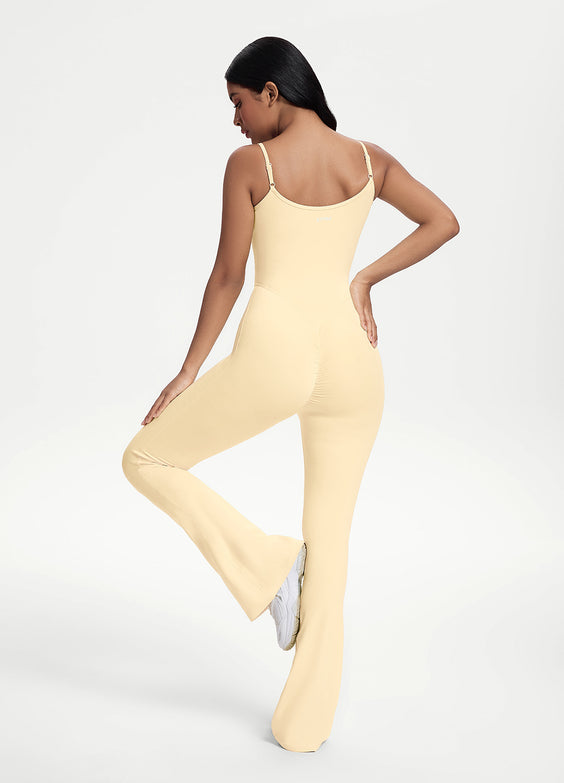 Flared Scrunch Jumpsuit