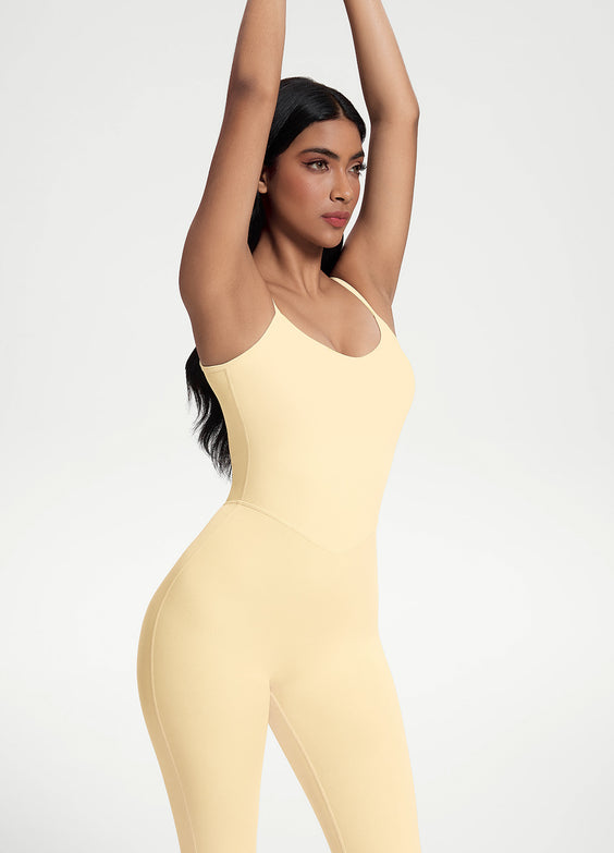 Flared Scrunch Jumpsuit