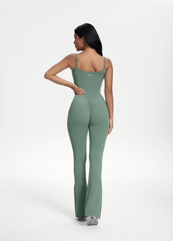 Flared Scrunch Jumpsuit