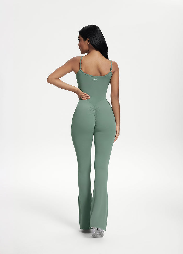 Flared Scrunch Jumpsuit