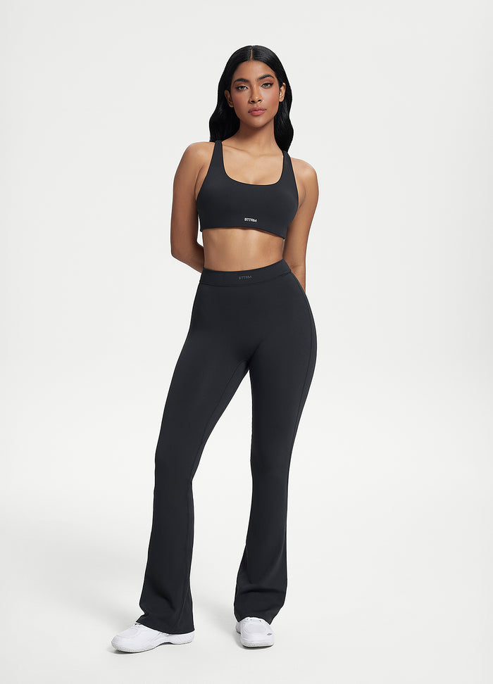 Scrunch Back Flared Leggings