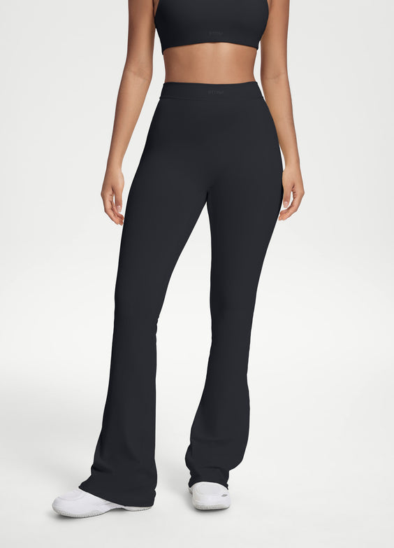 Scrunch Back Flared Leggings