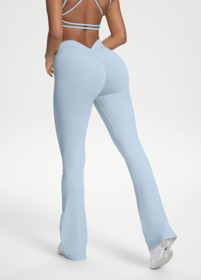 Scrunch Back Flared Leggings
