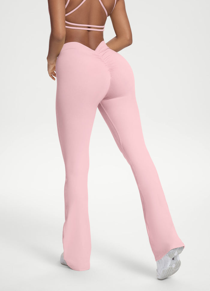Scrunch Back Flared Leggings