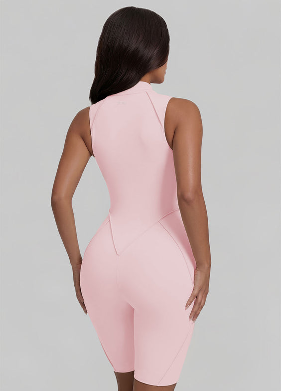 Closed-Back Sleeveless Shorts Catsuit
