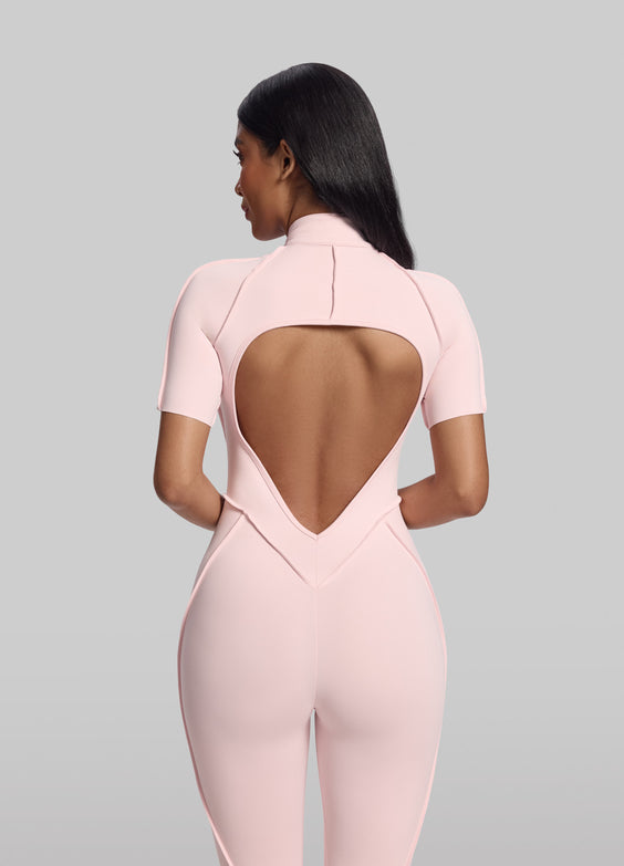 Catsuit intégrale à manches courtes