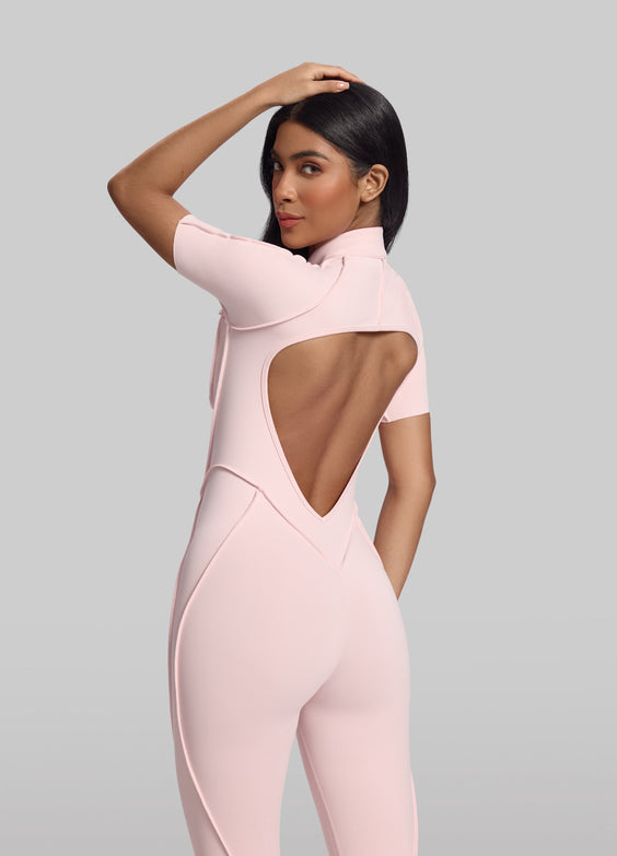 Catsuit intégrale à manches courtes