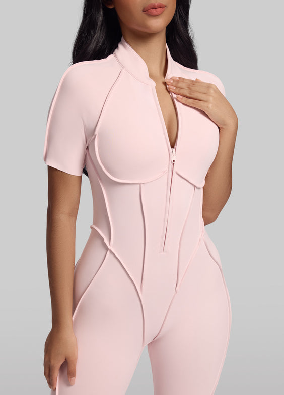 Catsuit intégrale à manches courtes