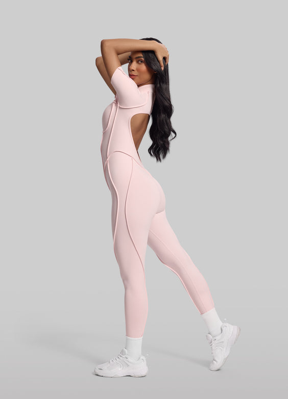 Catsuit intégrale à manches courtes