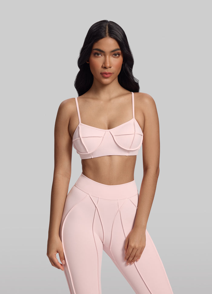 Sujetador bralette con costura contorneada