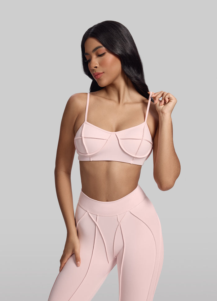 Sujetador bralette con costura contorneada
