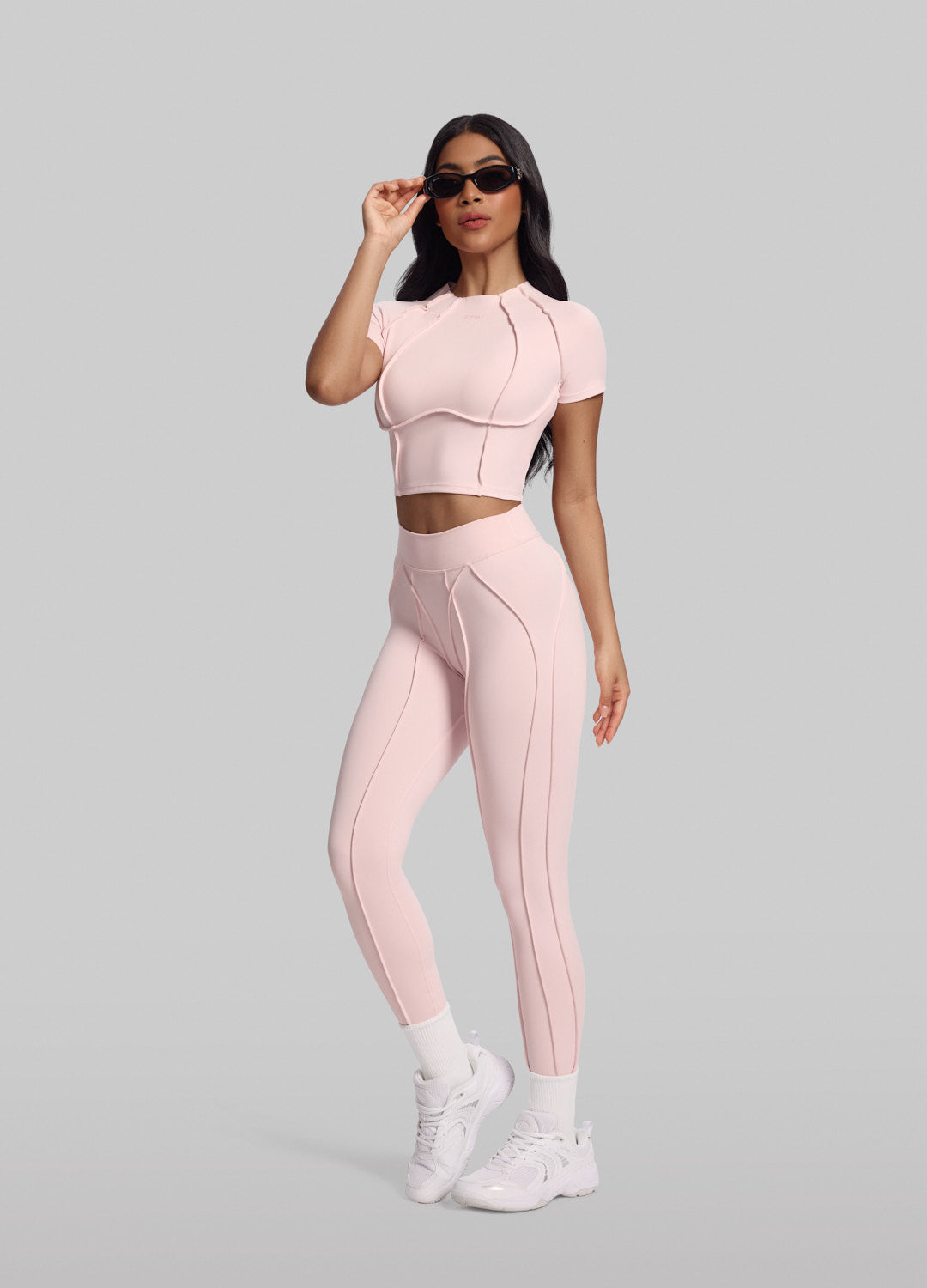 Contour Stitch Leggings (Color: Ballet Pink) | BetterMe Store