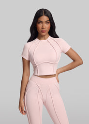 Contour Stitch Crop Top