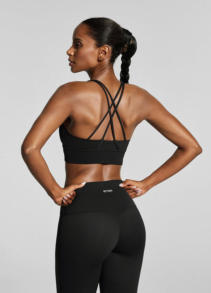 Jet Black Strappy Back Top