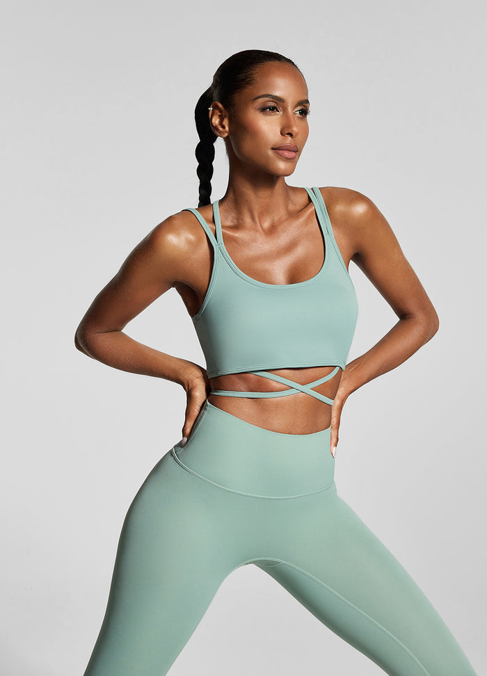 Fresh Green Strappy Front Top