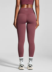 ⅞-Leggings, burgundrot