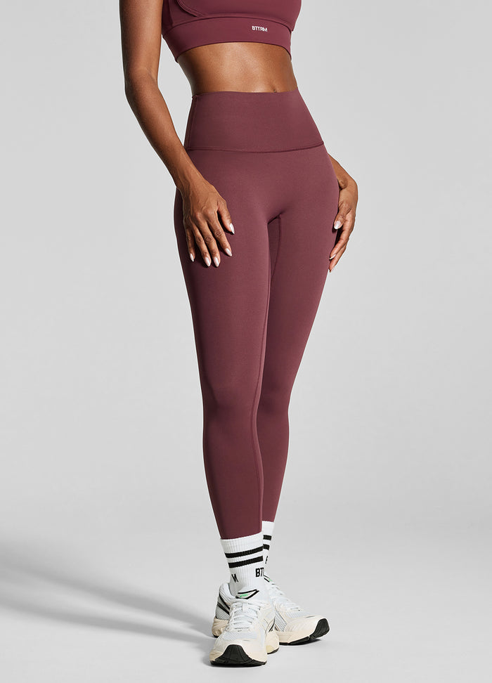 ⅞-Leggings, burgundrot