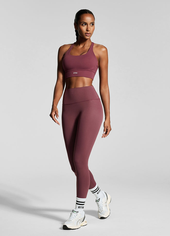 ⅞-Leggings, burgundrot