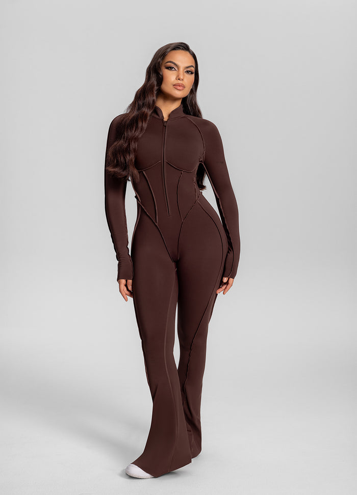 Flared Closed-Back Catsuit