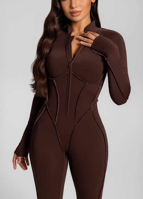 Flared Closed-Back Catsuit