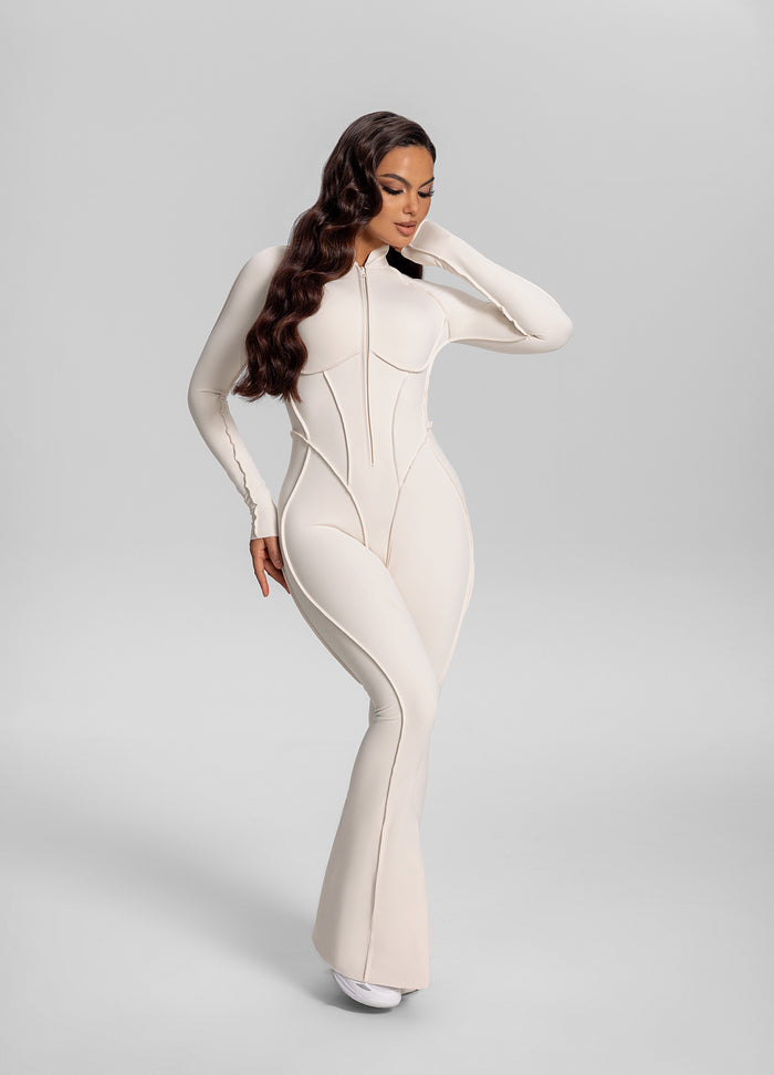 Flared Closed-Back Catsuit