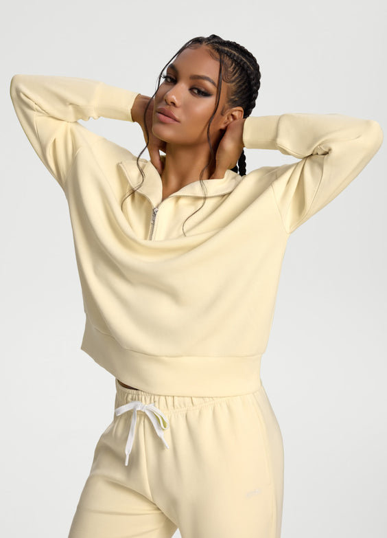 Langarm-Sweatshirt mit Half-Zip